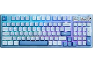 YUNZII Keynovo IF98 98 Key 96% 1800 Hot Swappable Gasket Mechanical Gaming Keyboard with Double Shot PBT Keycaps, RGB Backlig