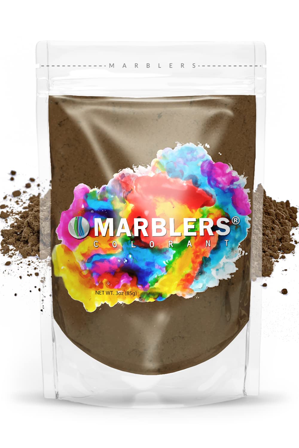 MARBLERS Brown Mica Powder [Wood Brown] 3oz (85g) | Cosmetic Grade | Epoxy Resin Pigment | Dye | Non-Toxic, Vegan, Cruelty-Free | Lip Gloss, Nails, Body Butter | Bath Bomb, Candle & Soap Making