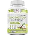 Slim Heat Keto MCT Oil Capsules with C8 & C10 - Fast Acting Ketosis Brain & Body Fuel for Women and Men - All Natural, Non-GMO, Made in USA - 30 Day Supply