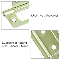 Litoexpe 12 Pcs Non-Mortise Gold Iron Door
