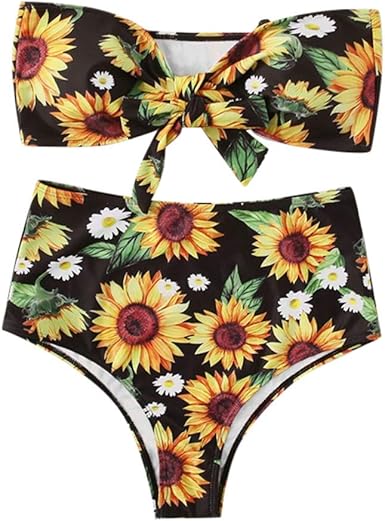 sunflower bandeau bikini