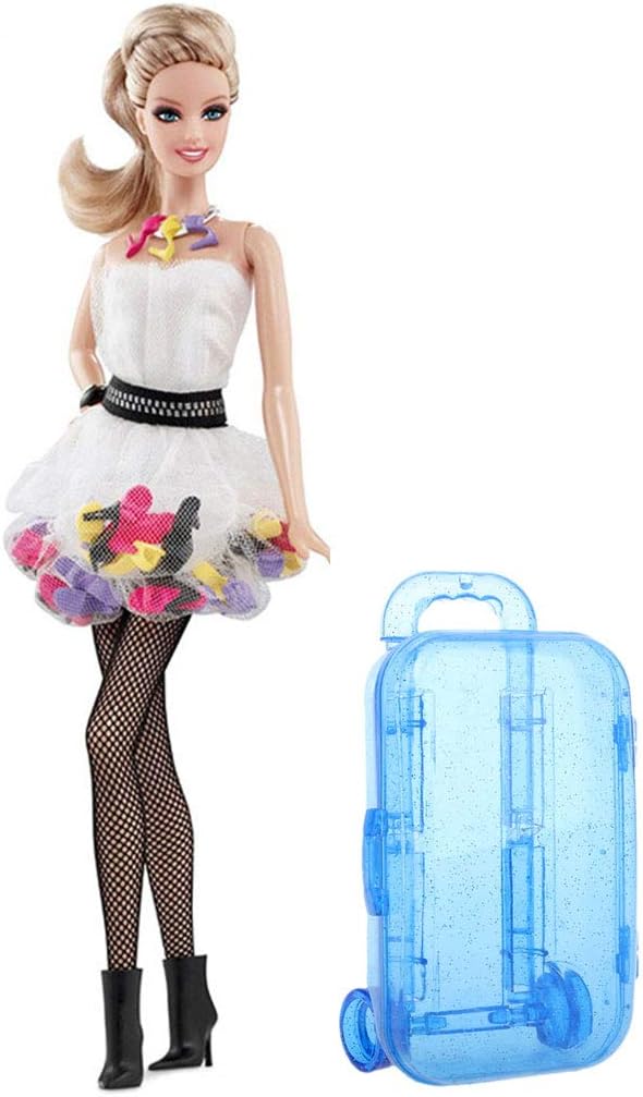 Fuwahahah Mini maleta para cochecito de bebé para Barbie American Girl Doll Kids Toy Dolls Accessories Candy Box regalo A Accesorios para muñecas fashion