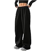 SHENHE Women's Straight Leg Elastic Waist Sweatpants Waist Pockets Loose Casual Jogger Pants