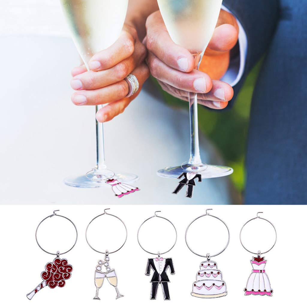 Amazon Com Dergo Wine Glass Charms Rings Wine Glass