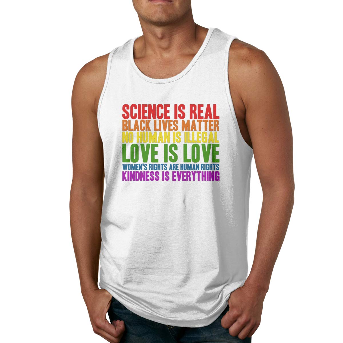  S Science Is Real Black Lives Matter Basic Running Sleeveless Tanks Top T Shirts