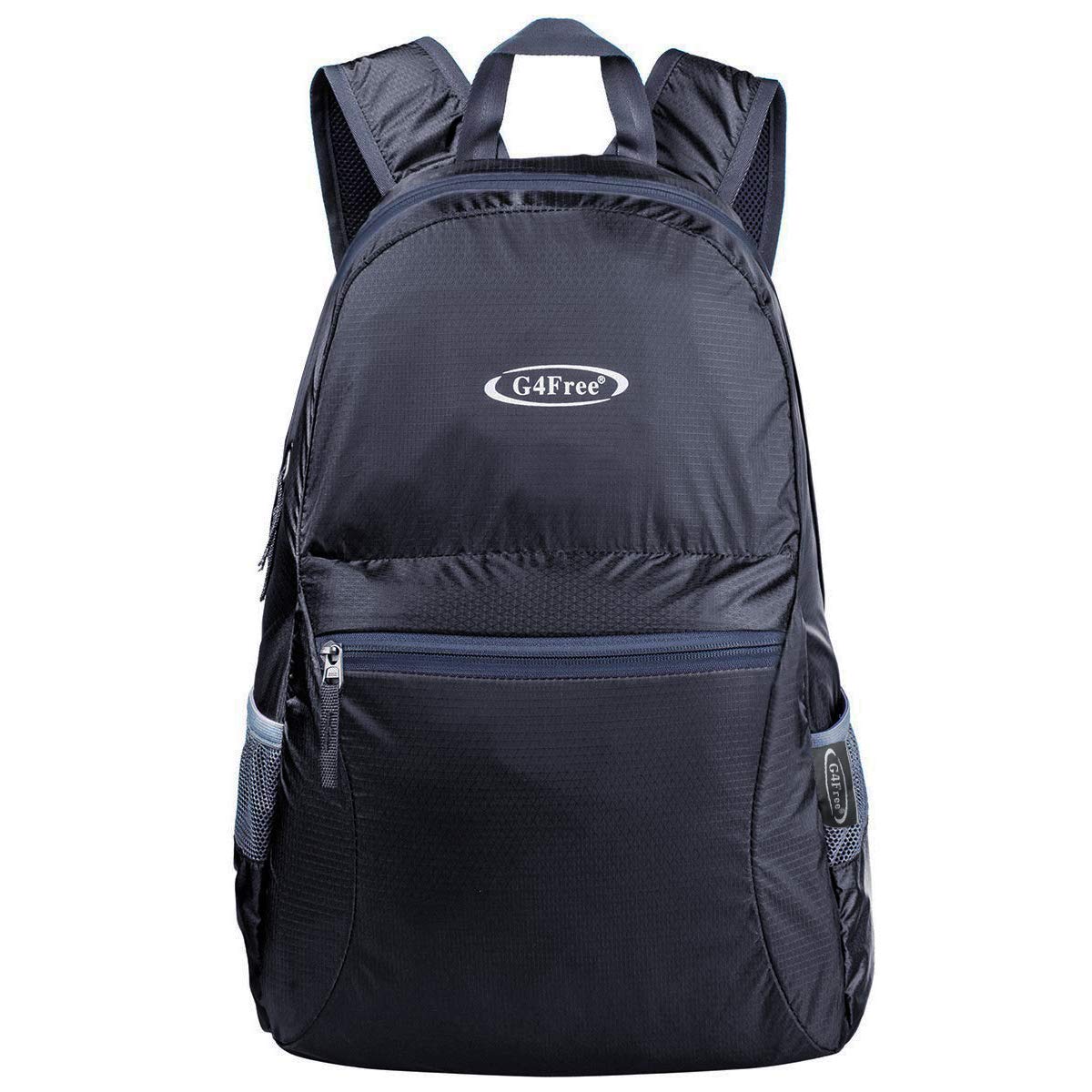 G4Free 20L Foldable Backpack Lightweight, Small Waterproof Backpacks Rucksack for Women Men, Nylon Daypack for Walking Hiking Travelling, Dark Grey