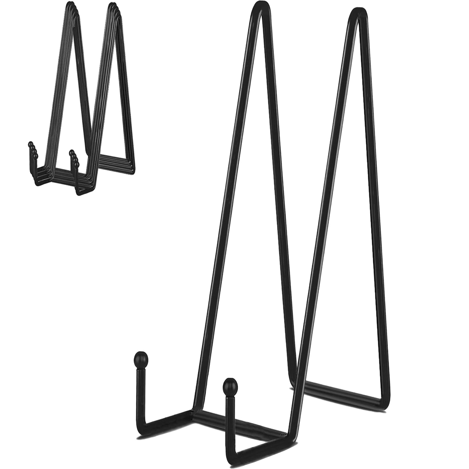 IBosins 5 Pack 16 Inch Plate Holder Display Stands, Large Metal Black Frame Stand for Picture, Book, Photo Easel, Creation, Collectibles