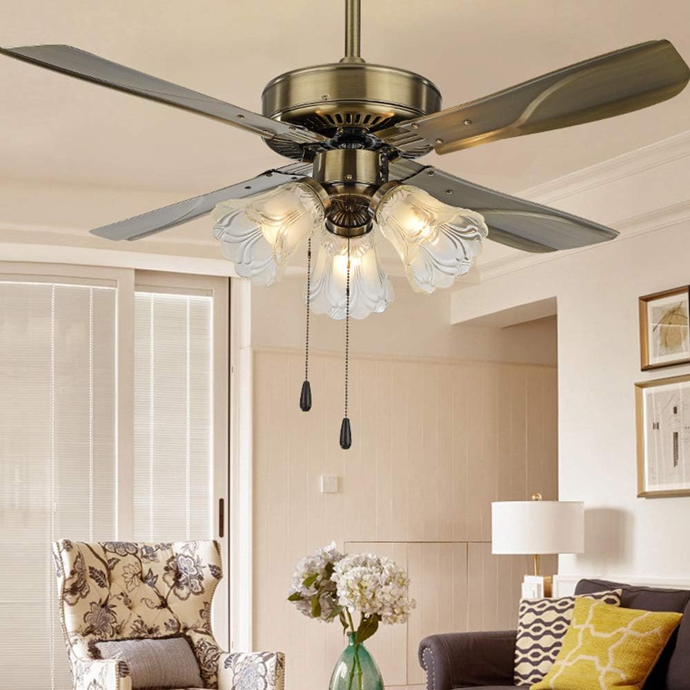 Chandelier 1 Led Pendant Light Ceiling Fan Light American Iron Acrylic Fan Pendant Light For Living Room Bedroom Study Dining Room Lighting Amazon Co Uk Kitchen Home