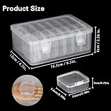 Mathtoxyz Bead Organiser Storage Box 45 Pcs Clear with Hinged Lids view 5