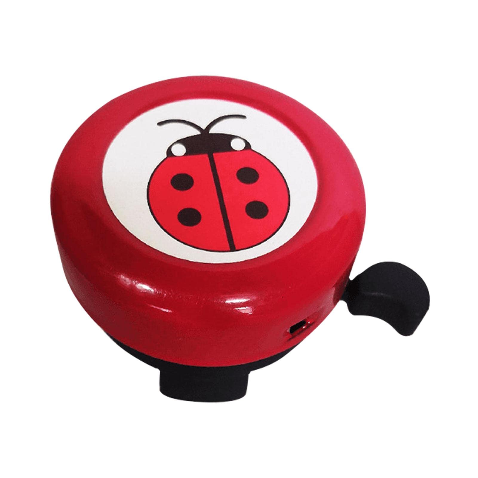 Melebellot Children's Bicycle Bell, Ladybird Red, Zinc Alloy, Handlebar Mount, Universal 22mm, Ladybird & Aircraft Design
