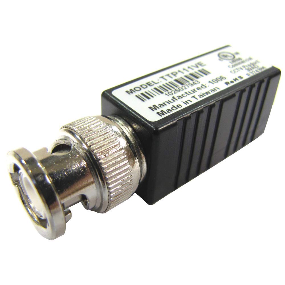 Transceptor de vídeo pasivo BNC a terminal block de 2pin TTP111VE