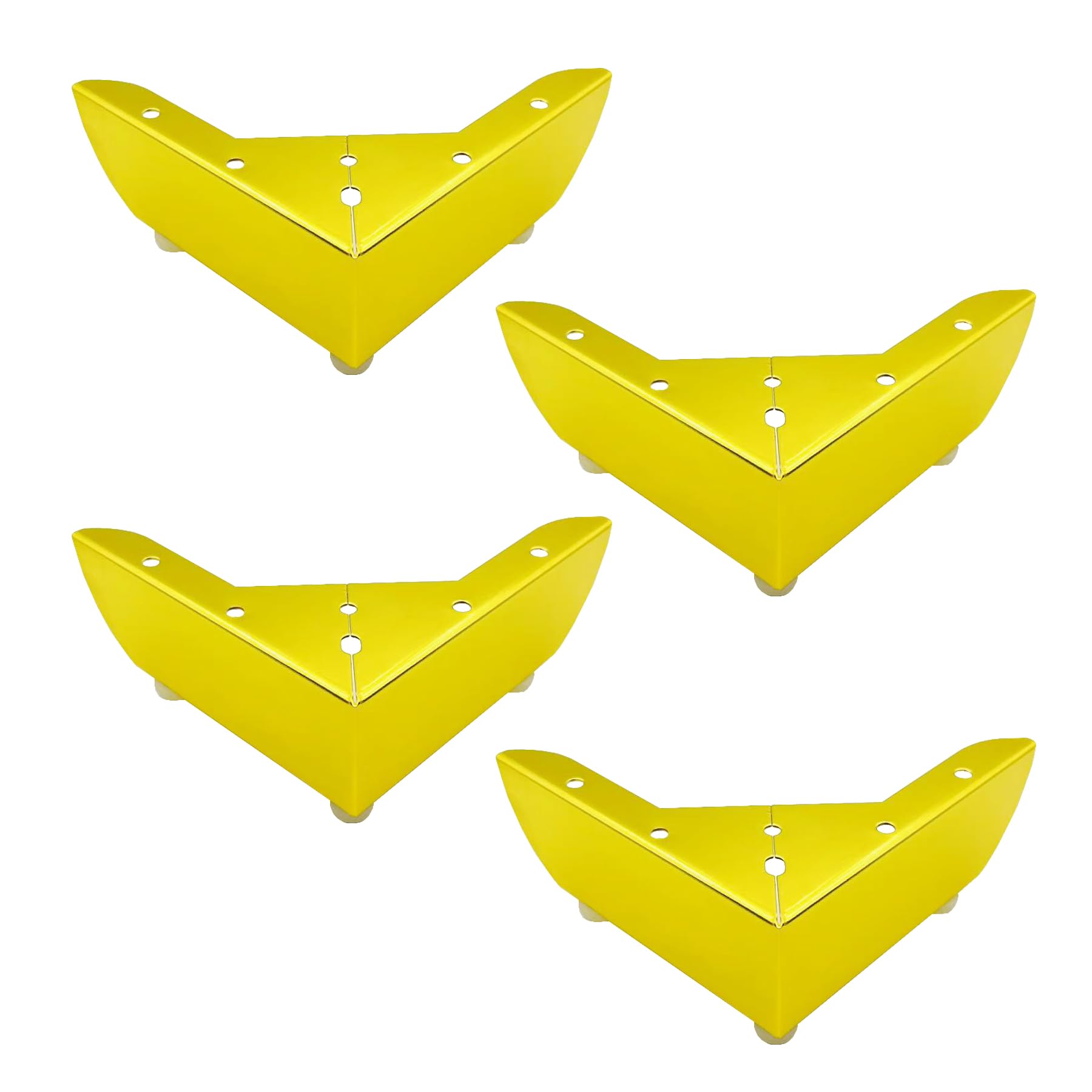 LIKERAINY Heavy Duty Legs for Cabinet DIY Furniture Sofa Table Worktop Height 50mm with Free Screws and Protector Feet Stable Construction Metal Golden Pack of 4