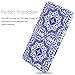iPhone 6 Case, iPhone 6s Case,VIVIBIN Cute Blue Morocco Pattern for Women Girls Clear Bumper Best Protective Soft Silicone Rubber Glossy TPU Cover Slim Fit Best Phone Case for iPhone 6/iPhone 6s