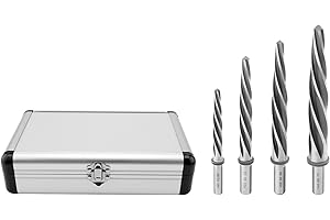 4pcs Set M2 HSS Taper Chucking Reamer, 3/8", 1/2", 5/8", 3/4", Fit for 3/8" or 1/2" Shank Chuck, Chucking Bridge/Construction