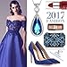 LADY COLOUR Necklace Day Gifts Sapphire Teardrop Pendant Blue Crystals Jewelry for Women Lovey Swan Animal Design Anniversary Birthday Gifts for Girlfriend Wife Grandma Mom Her