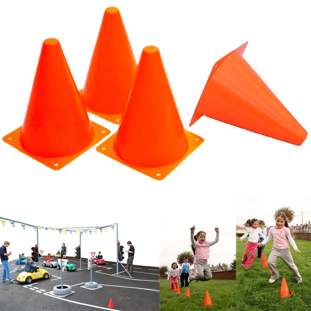 7 Inch Plastic Traffic Cones 12 Pack of 7” Multipurpose Construction