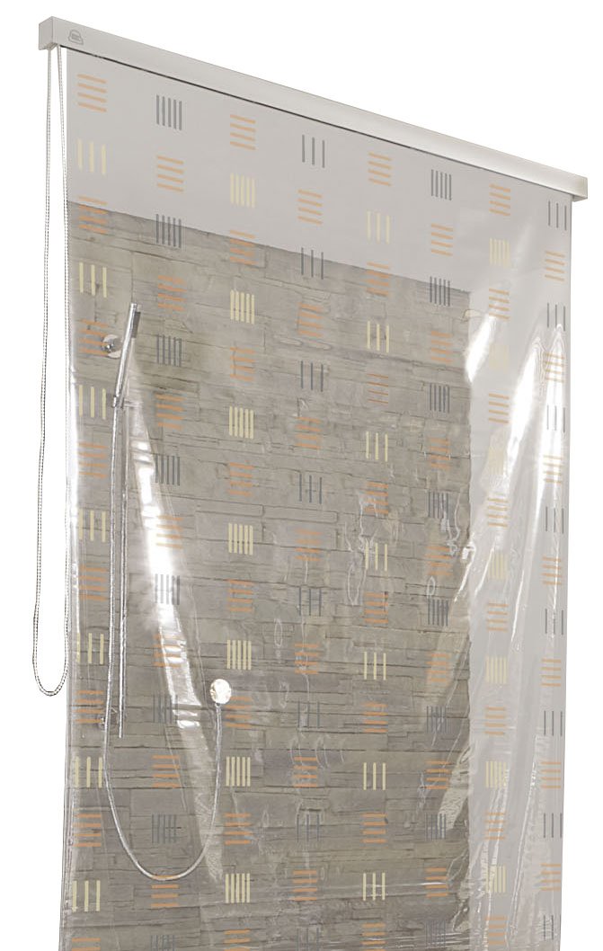 Kleine Wolke 3321351747 Shower Roller Blind Empty Cartridges 128 x 240 cm, Stripes Copper