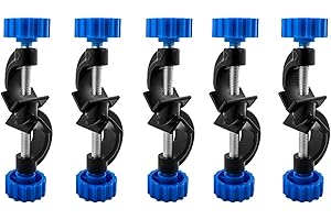 SAWISPHY Lab Stand Clamp Holder Laboratory Rod Clamp Right Angle with Boss Head 5 Pack up to 20mm in Dia Aluminum Alloy