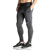 BROKIG Men's Zip Joggers Casual Gym Workout Track Pants