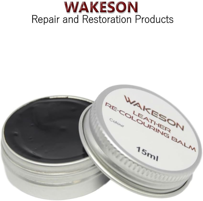 Leather Colour Restorer Balm Dye Car Interior Seats Sofas Handbags Shoes 15 ml (Dark Brown)