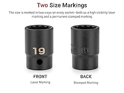 TEKTON 1/2 Inch Drive x 38 mm 6-Point Impact Socket
