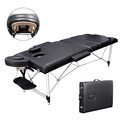Vesgantti Portable Massage Bed Table 3 Section Aluminum Foldable
