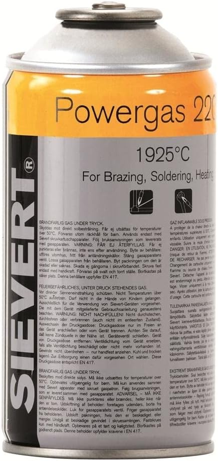 Sievert PRM2203 Gas Burner Self Seal Butane Propane Cartridge 175g