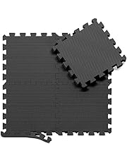 Tappeto da Fitness a Puzzle – Set di 18 Pezzi | Superficie di Protezione per Pavimenti | materassino per Palestra, Workout, Ginnastica | Tappetino Facile da Pulire | Efficace Contro i liquidi e Urti