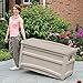 Premium Deck Box Patio Suncast Pool Storage Waterproof Bench 73 Gallon Large Outdoor Design