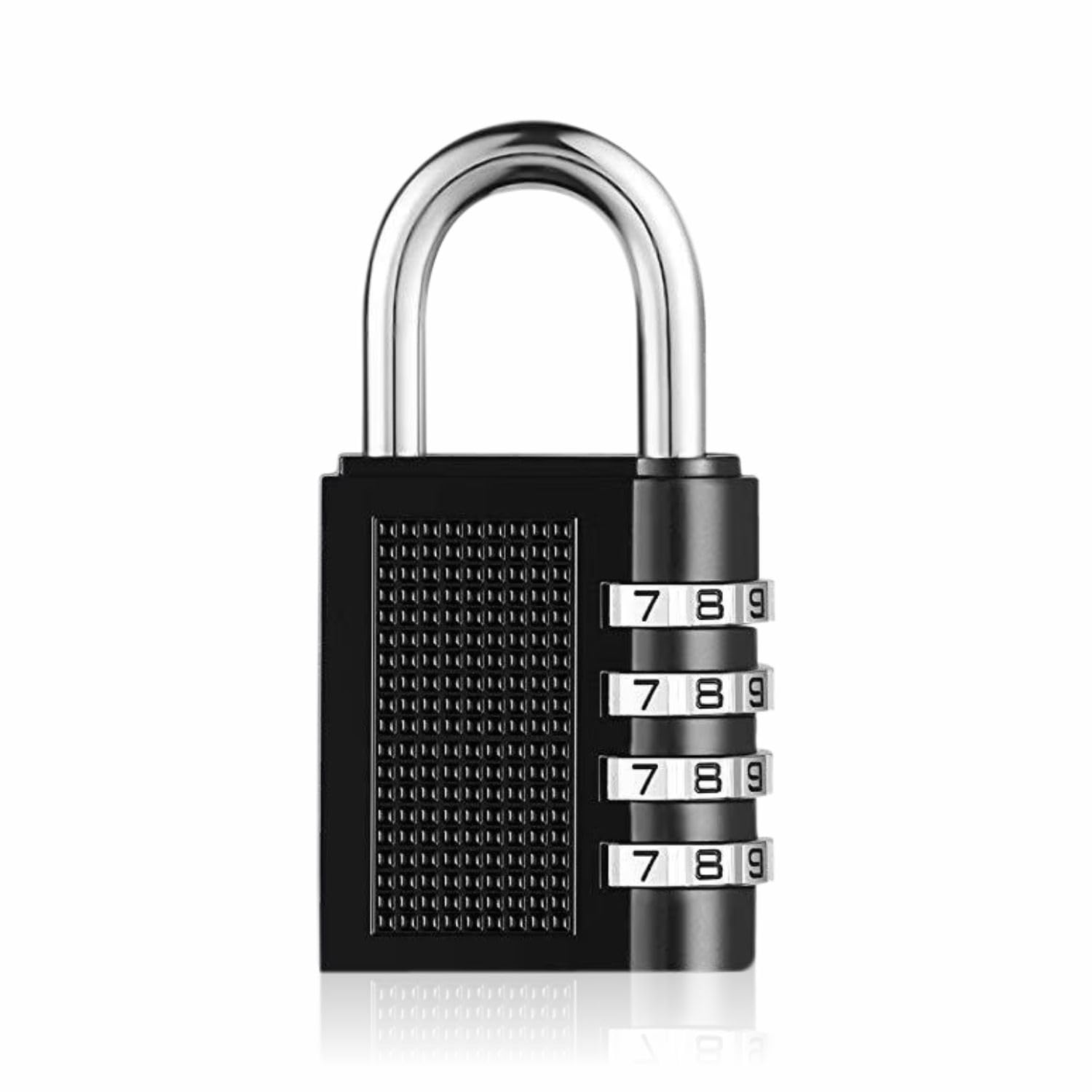 Padlock 4 Digit Waterproof Outdoor Padlock High Security Safety Alloy Lock Locks for Shed Garage Garden Gate Door Chain Safe Weatherproof Rust Proof Black