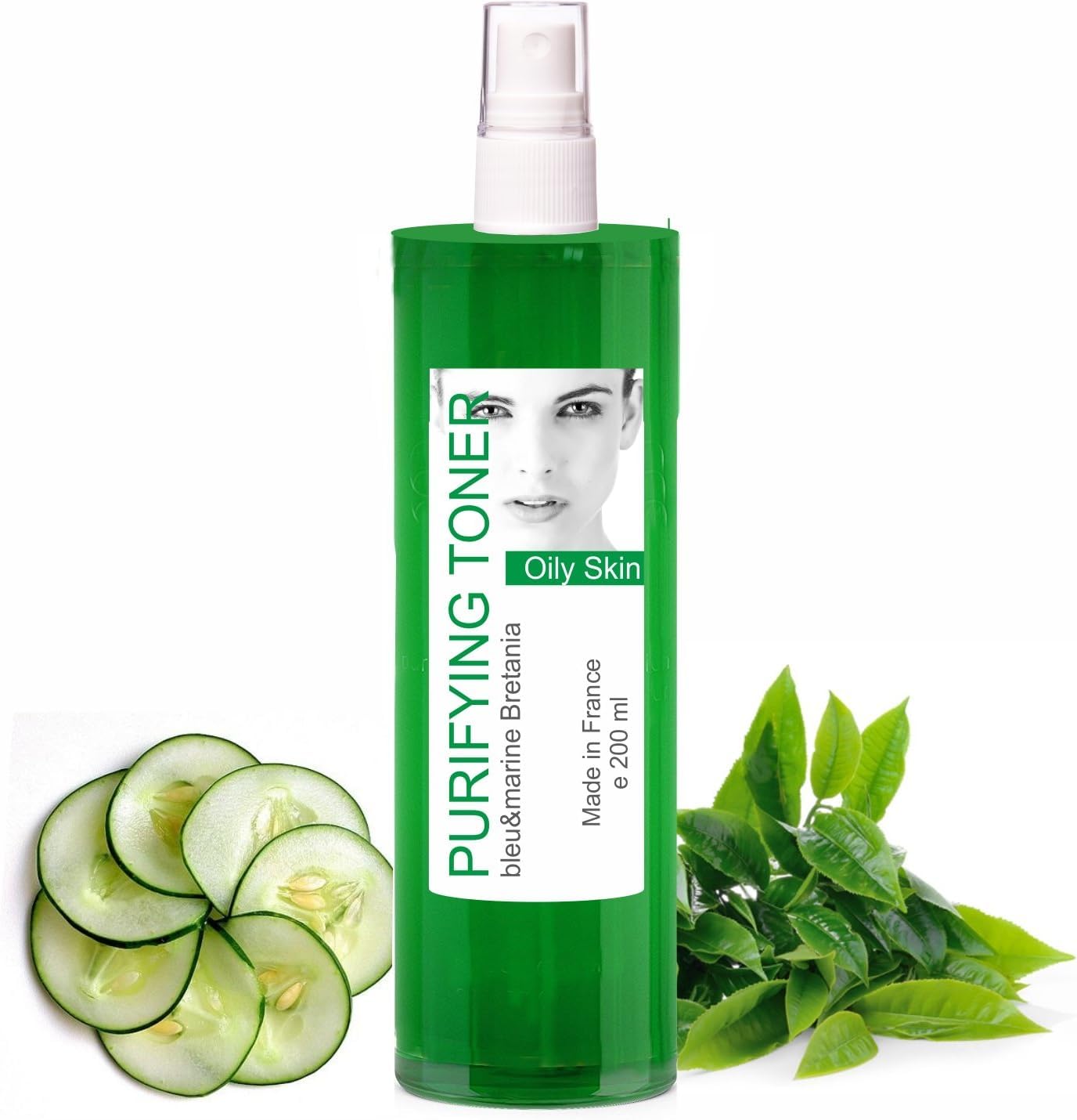 bleu & marine Bretania - Anti Blemish Green Tea Facial Toner | Deep Cleansing | Unclogs Pores | Regulates Sebum Production | Reduces Pimple Size, Green Tea, 200 ml Pack of 1