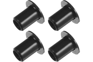 Kozelo 4pcs Nylon Flanged Sleeve Bearings [6.2mm Bore x 8.35mm OD x 12mm Length] Nylon Plastic Bushings for Shaft, Black