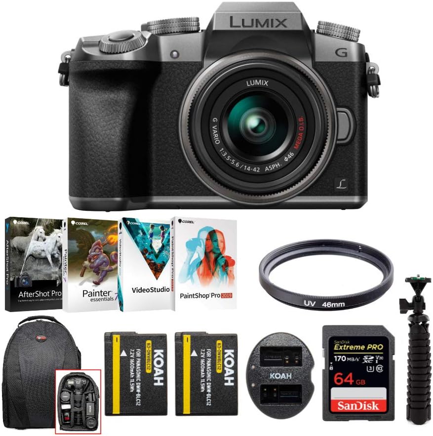 Panasonic LUMIX G7 Camera with 1442mm Lens (Silver) with
