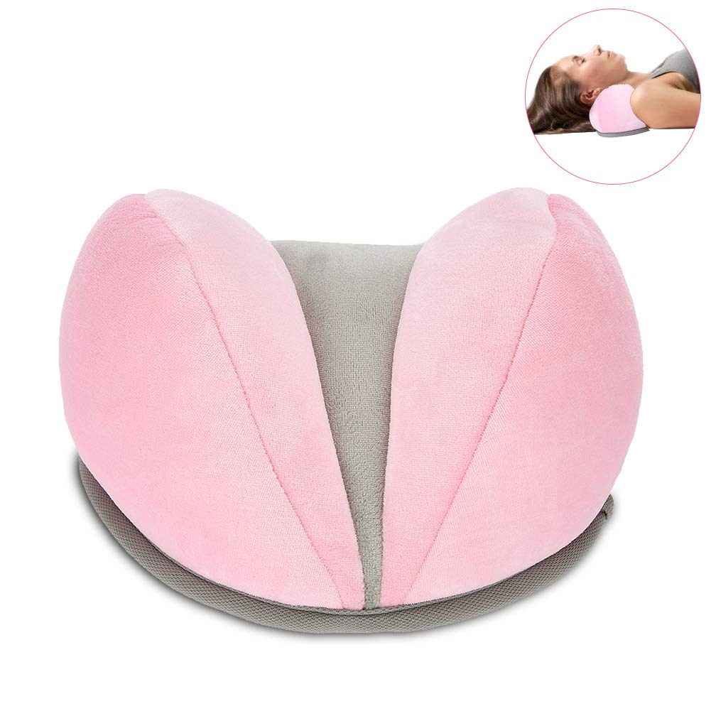 Soft Travel Pillow Cervical Neck Collar, Orthopedic Cervical Neck Support Pillow, Nap Cushion with Supporting Function for Shoulder Stiffness Cervical Care With Washable Breathable Velvet Cover