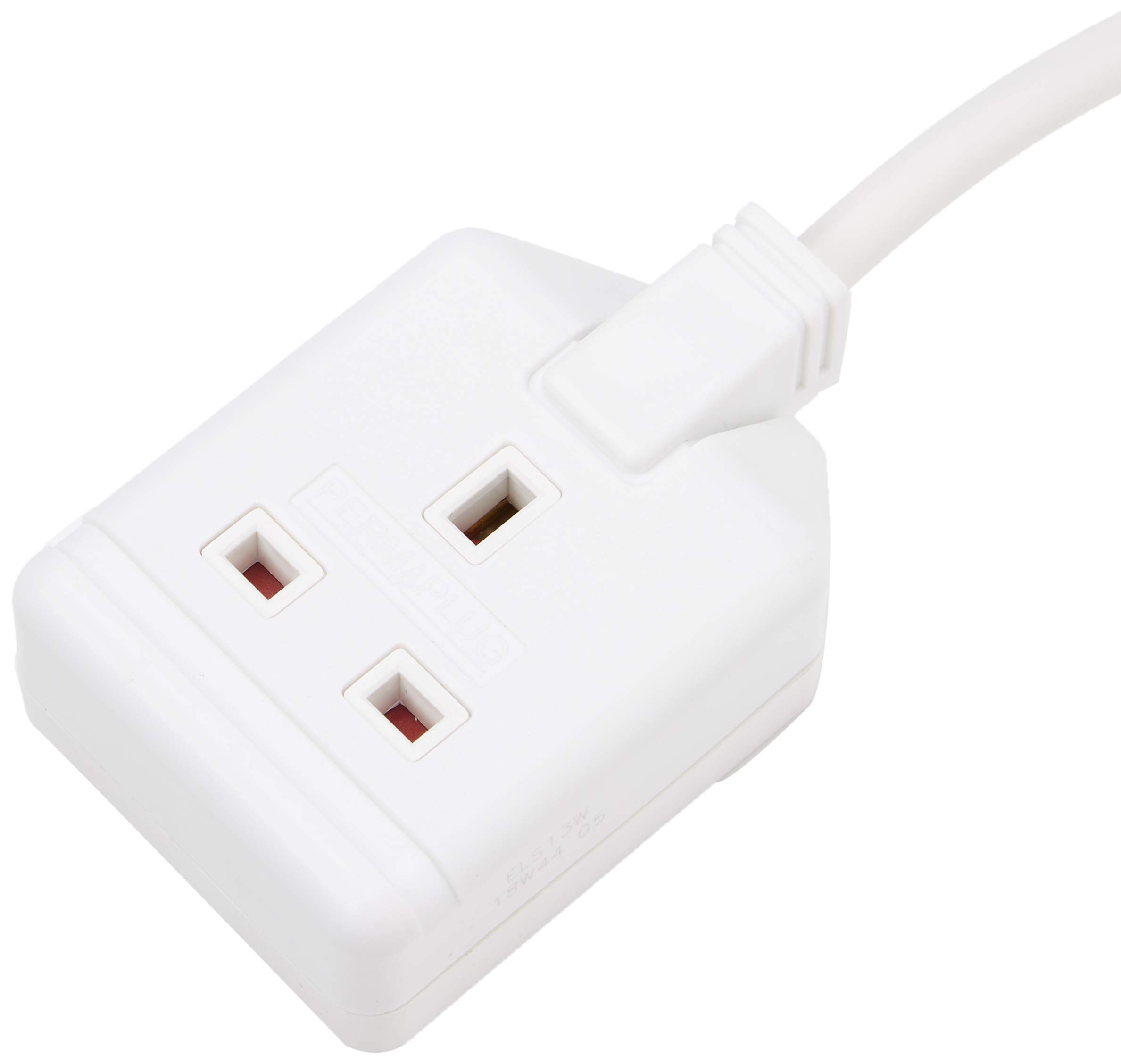 1 Gang White 13 Amp Professional Trailing Socket Extension Lead Mains Power (1.5 M)