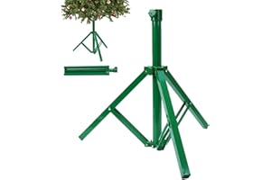 gaildon Christmas Tree Stand, Heavy Duty Xmas Tree Stand Metal Base for Artificial Trees 2-5 FT, Fit to 1 Inch and Less Diameter Pole, Green