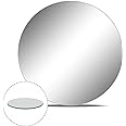 WGV Round Mirror Plate Sets Bulk 10" Diameter, 4.5 mm Thickness, Frameless Sanded Edges, Quality Thick Candle Tray, Home Event Party Wedding Table Centerpiece Wall Decor, 12 Pieces