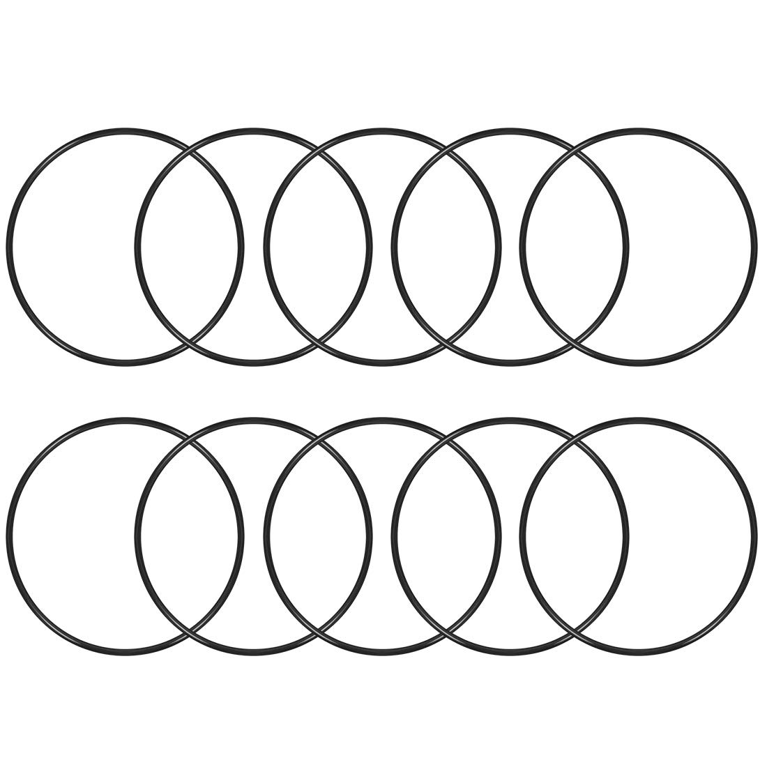 sourcingmap Nitrile Rubber O-Rings 110mm OD 105.2mm ID 2.4mm Width, Metric Sealing Gasket, Pack of 10