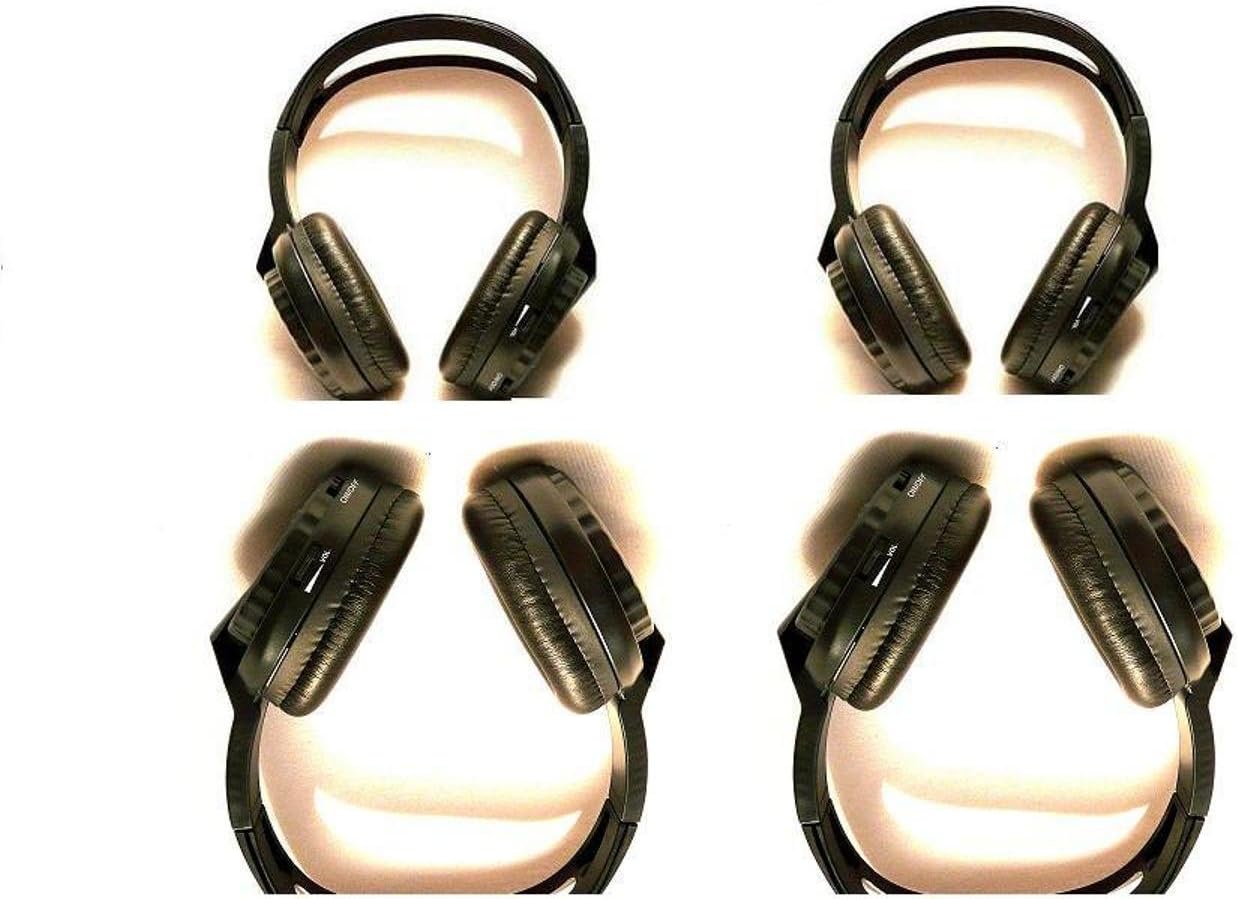4 PACK FAMILY PACK PRO VISION PRHE1001 / PRHE 1001 Universal IR Wireless Entertainment System Infrared DVD Player Headphones for in Car TV Video Audio Listening
