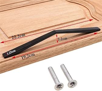 Tiradores Y Pomos Negro Gabinete Manija Muebles Herrajes Acero