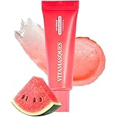 Vitamasques Lip Sugar Scrub - Watermelon, Lip Exfoliator Scrub - 0.33 fl oz | Sugar Scrubs, Soothing Dryness, moisturizing lip scrub is enriched with Shea Butter - Made in Korea