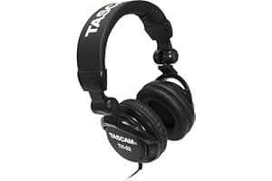 TASCAM TH02 Closed-Back Stylish Headphone, Black