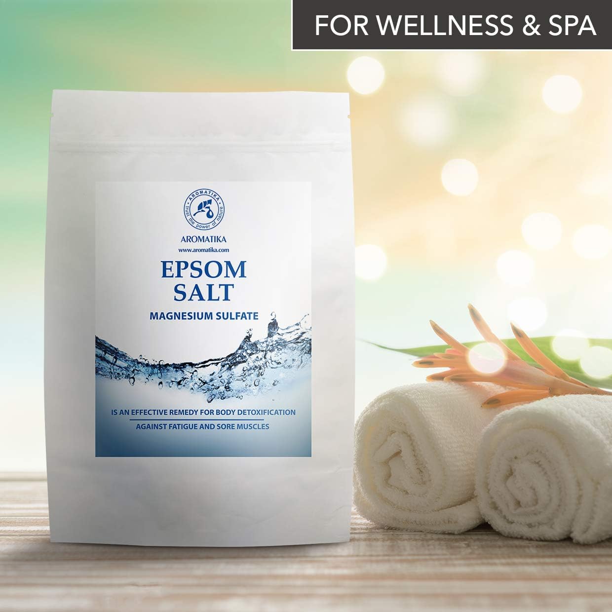AROMATIKA Epsom Bath Salt Set of 3 (3 x 1kg), 100% Pure Magnesium Sulphate Crystals - Image 5