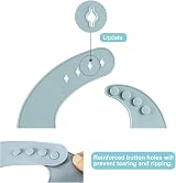 PandaEar 3 Pack Thick Silicone Baby Bibs Waterproof Adjustable Wide Pocket view 4