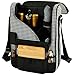 Picnic at Ascot - Wine Carrier Deluxe with Glass Wine Glasses and Accessories for Two, Houndstooth