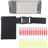 Aymzbd Marking Light,Glow Sticks,Pouch Hanger Emergency,Portable Label,Easy to Use Marker,with Fixed Sleeve,Dispenser, Black, 20cmx2cmx15cm