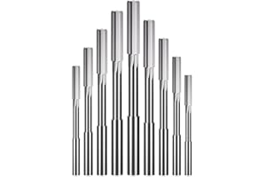 9pcs Chucking Reamer Set,H7 HSS Straight Flutes Lathe Machine Reamer Metric,Round Shank Milling Cutting Tool,DRINYOUNG (9pcs：2mm 3mm 4mm 5mm 6mm 7mm 8mm 9mm 10mm)