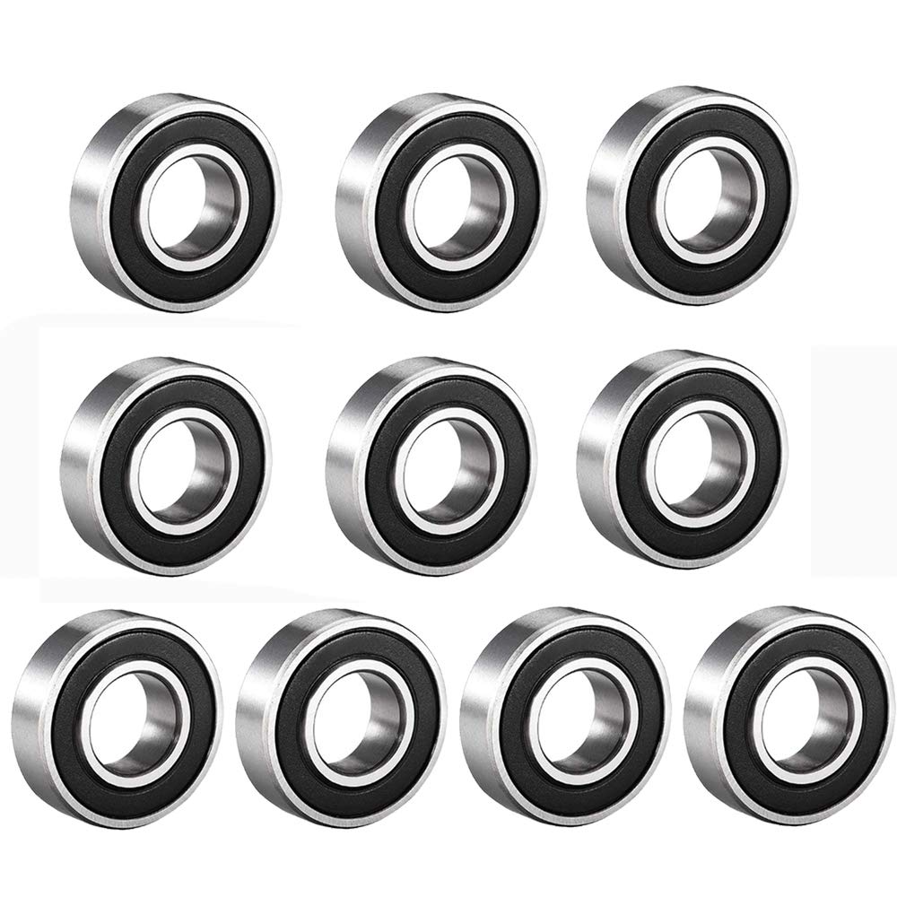 10 Pack Deep Groove Ball Bearing Double Side Rubber Sealed Deep Groove Ball Bearings 8mm x 19mm x 6mm