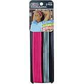 Scunci Everyday and Active No Slip Grip Contrast Silicone Waistband Headwraps,2 ct