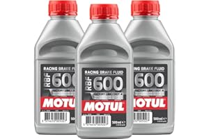 Motul (3 Pack) 100949 8068HL RBF 600 Factory Line Dot-4 100 Percent Synthetic Racing Brake Fluid - 500 ml